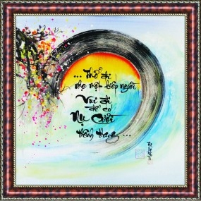 Tranh thư pháp vẽ tay